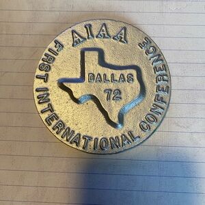 Texas AIAA First National Conference Dallas 1972 Ceramic Mold Emblem